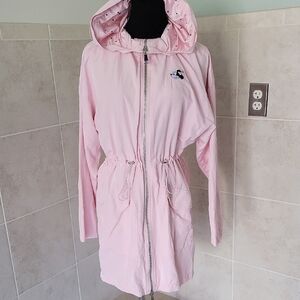 Disney Store Windbreaker Raincoat Pink Minnie Mouse Thigh Length XS Jacket